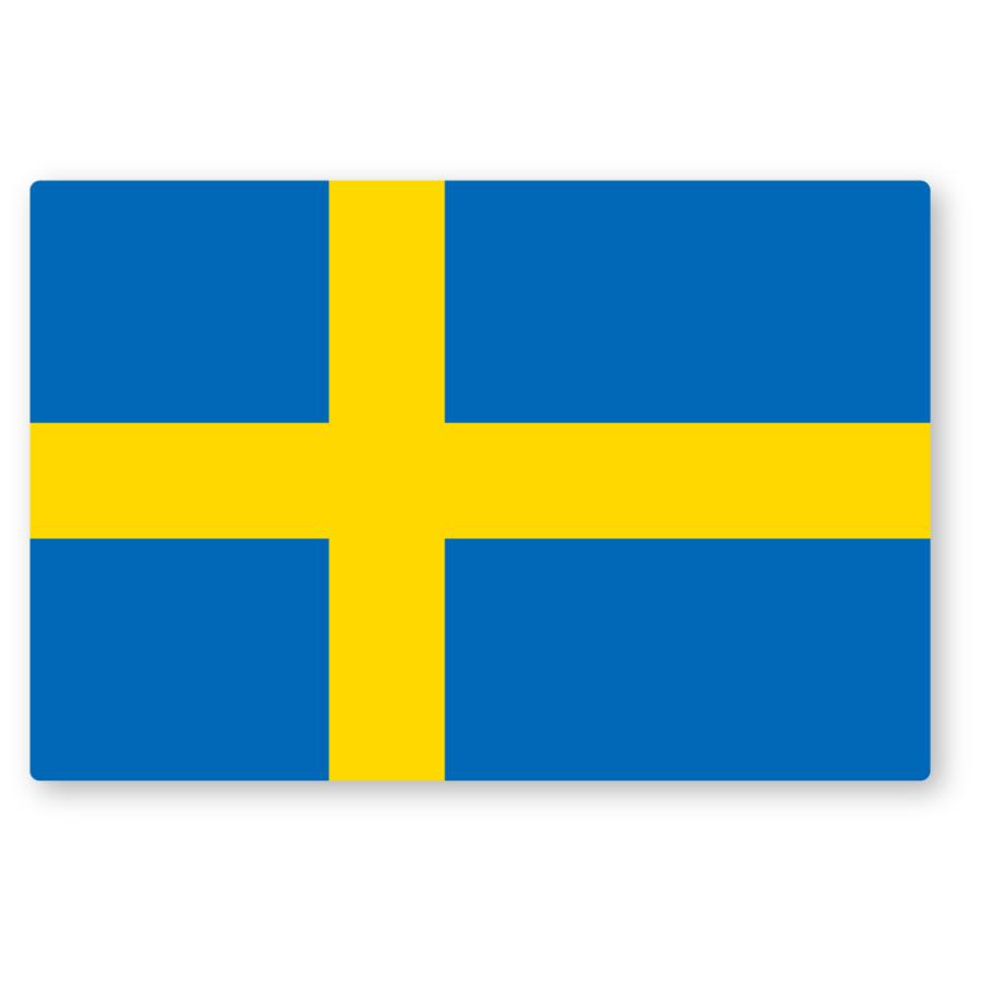 【反射ステッカー工房】国旗ステッカー(スウェーデン) Mサイズ 再帰反射 屋外耐候５年 ボルボ VOLVO サーブ SAAB｜reflect2015
