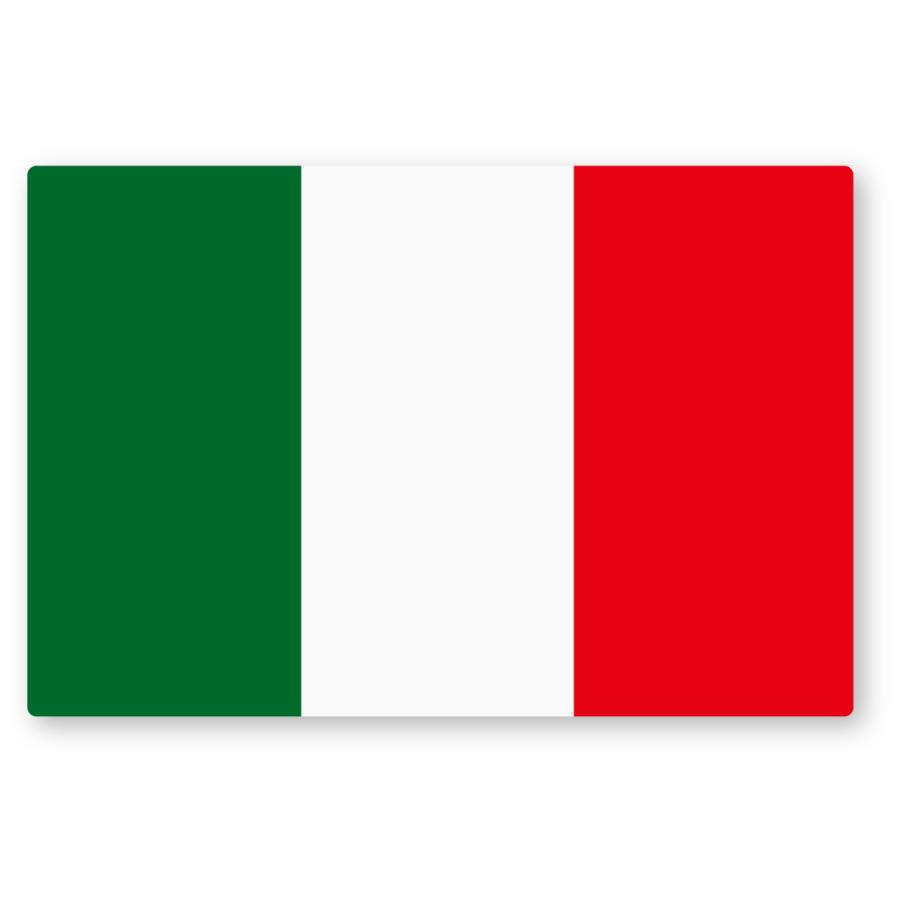 国旗ステッカー(イタリア) Mサイズ 再帰反射タイプ FIAT500 フィアット パンダ アバルト アルファロメオ 防水 耐水