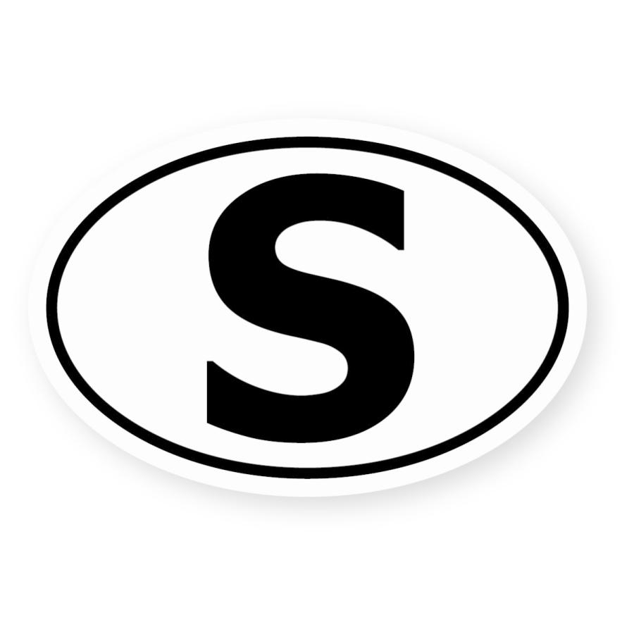 ビークルIDステッカー(楕円) スウェーデン Sサイズ 再帰反射 S シール