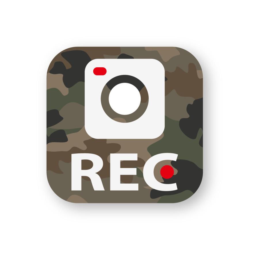 【反射ステッカー工房】ドライブレコーダーステッカー(スクエアRECウッドランドカモ) Sサイズ 再帰反射 ドラレコ カモフラ 迷彩 の商品画像