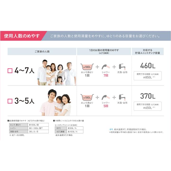 [EQ46XFV]　ダイキン　エコキュート　角型　フルオート　おゆぴかUV　460L　工事費込み　パワフル高圧