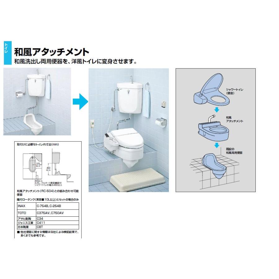 LIXIL（リクシル） [RC-504_BW1] トイレ 和風アタッチメント 踏み台付