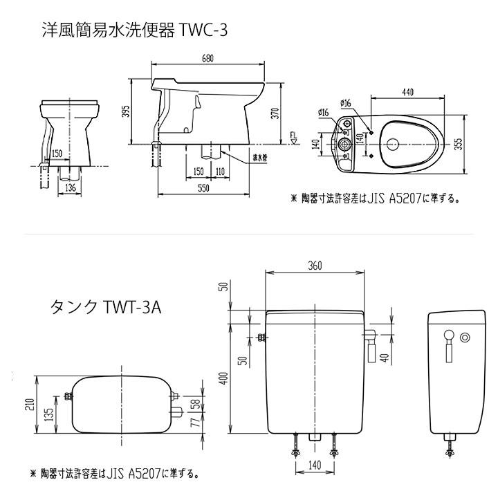 [TW-3A BW1] LIXIL リクシル 床排水 洋風簡易水洗便器 トイレーナR 汲取式 一般地・寒冷地共通 手洗い無し ピュアホワイト