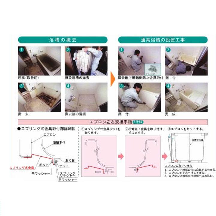 クボタ 浴槽  新品 未使用（値下げ） Kubota（クボタ） [KF-U-1201S-F] FRP浴槽 全エプロン着脱式 タイプ