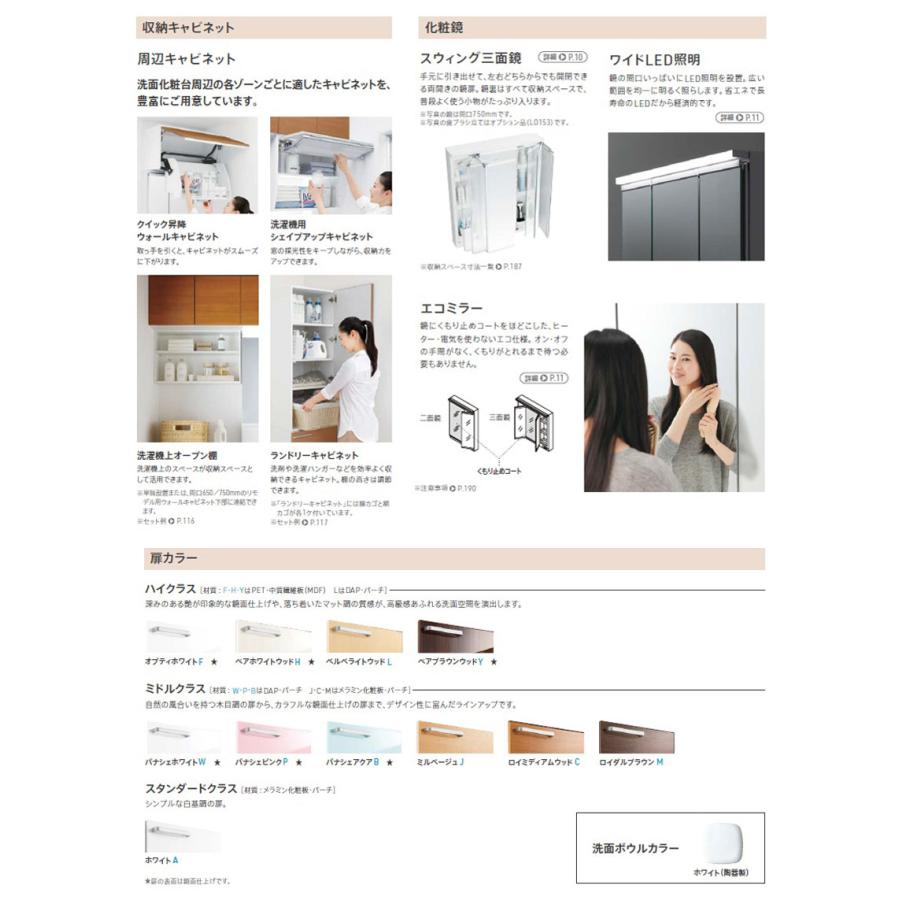 TOTO ☆[LDSWB075AAGJN1] 洗面化粧台 サクア SAQUA 750mm 扉カラー