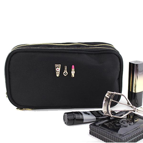 マリークワント マリクワ ポーチ レディース Wファスナーポーチ 化粧ポーチ 3cosmetics2 ブラック ピンク Maryq0 Vendome Bywomen 通販 Yahoo ショッピング