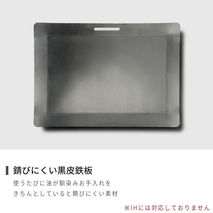【お得セット】 グリルセット 焚き火台 たき火台 組立式 取手 鉄板 黒皮鉄 プレート Lサイズ ファミリー バーベキュー  一式 焼き網付 収納袋付 冬キャンプ |  | 06