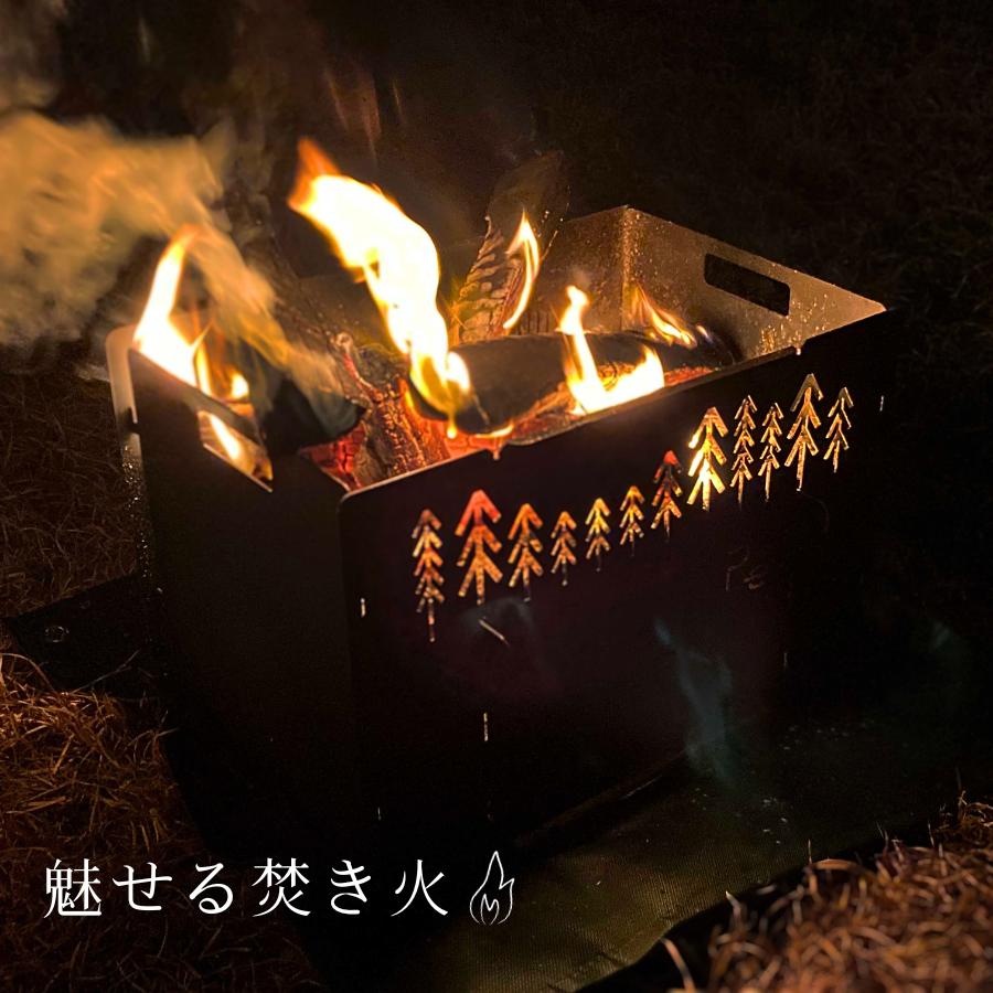 【お得セット】 グリルセット 焚き火台 たき火台 組立式 取手 極厚 鉄板 黒皮鉄 ミニ プレート Sサイズ BBQ 一式 焼き網付 収納袋付 レビュークーポン有り |  | 07