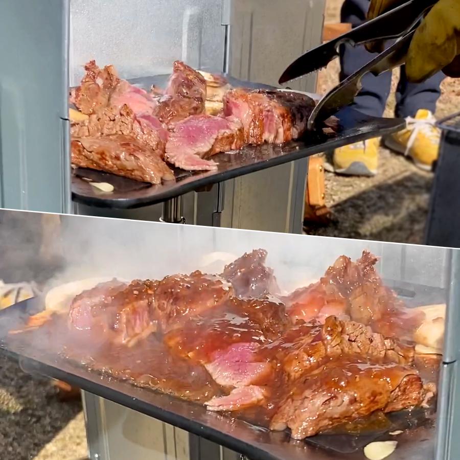 【お得セット】 グリルセット 焚き火台 たき火台 組立式 取手 極厚 鉄板 黒皮鉄 ミニ プレート Sサイズ BBQ 一式 焼き網付 収納袋付 レビュークーポン有り |  | 10