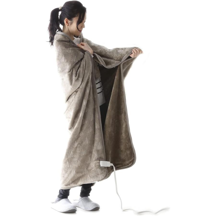 電気毛布 ひざかけ 188×130cm ホットローブ グレイジュ 洗える 【公式