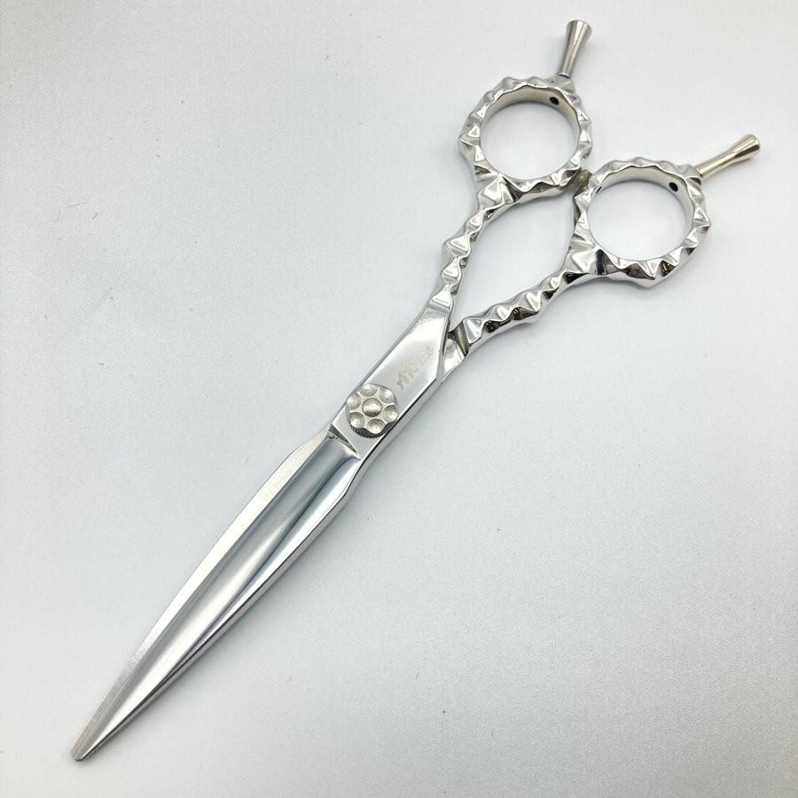 新品ARTECプロ用ステンレス シザー 波状ハンドル 美品/研磨済】Artec FD-601 カットシザー 6.1インチ 柳刃 メガネ