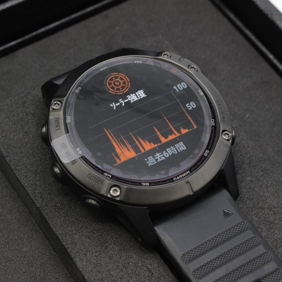 【美品】Garmin fenix 6 Pro Dual Power Ti Carbon Gray DLC/Carbon Gray DLC Ti 010-02410-35 スマートウォッチ 本体 |  | 01