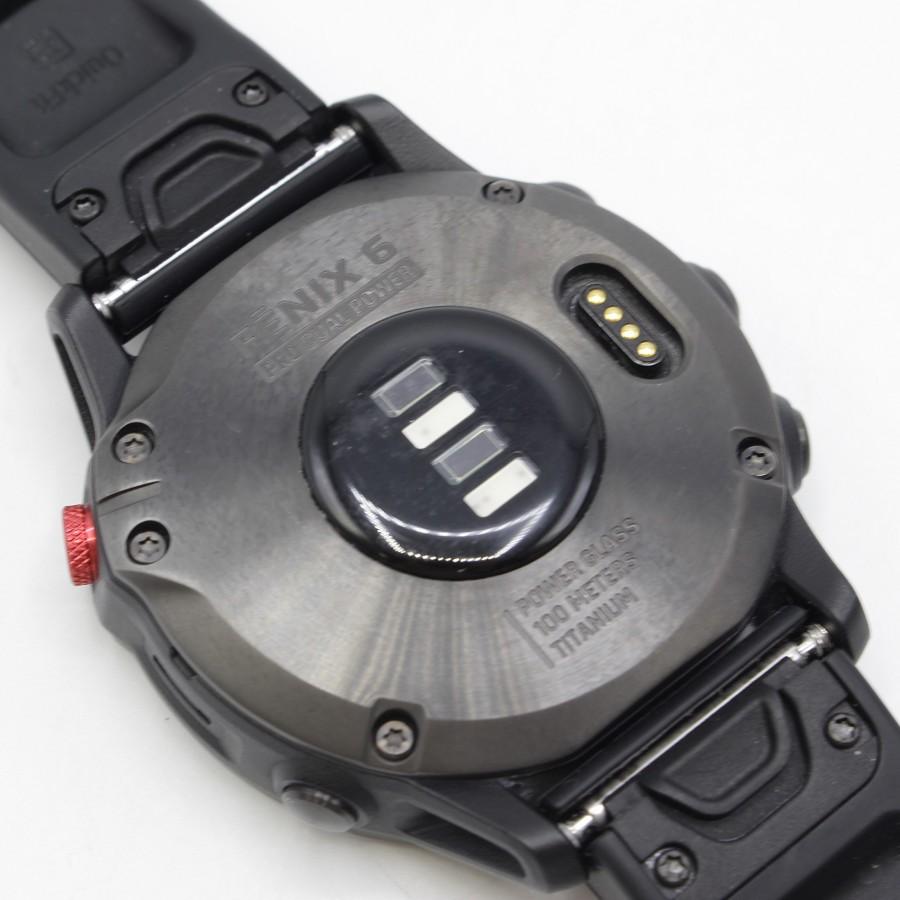 【美品】Garmin fenix 6 Pro Dual Power Ti Carbon Gray DLC/Carbon Gray DLC Ti 010-02410-35 スマートウォッチ 本体 |  | 03