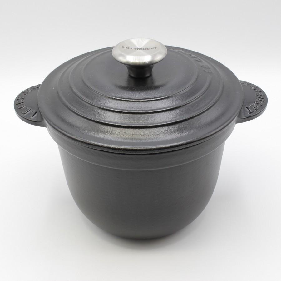 【美品】ル・クルーゼ ココット・エブリィ 18cm マットブラック 21110-18-00 ホーロー 両手鍋 本体 | ココット・エブリィ