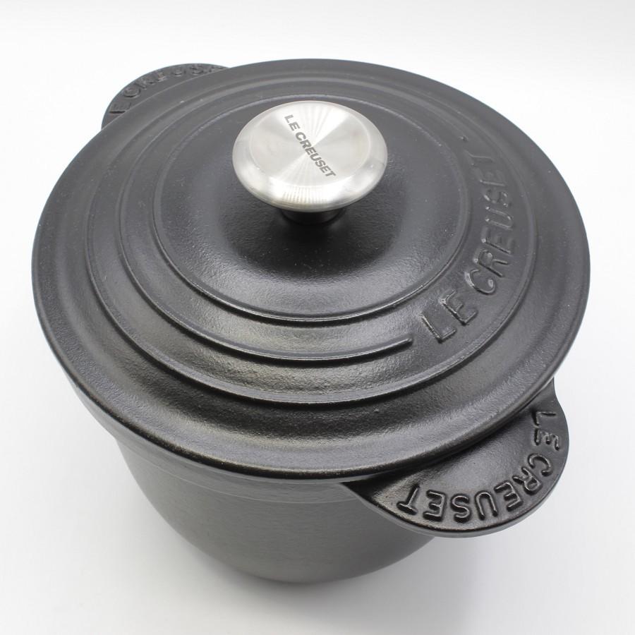 【美品】ル・クルーゼ ココット・エブリィ 18cm マットブラック 21110-18-00 ホーロー 両手鍋 本体 | ココット・エブリィ | 01