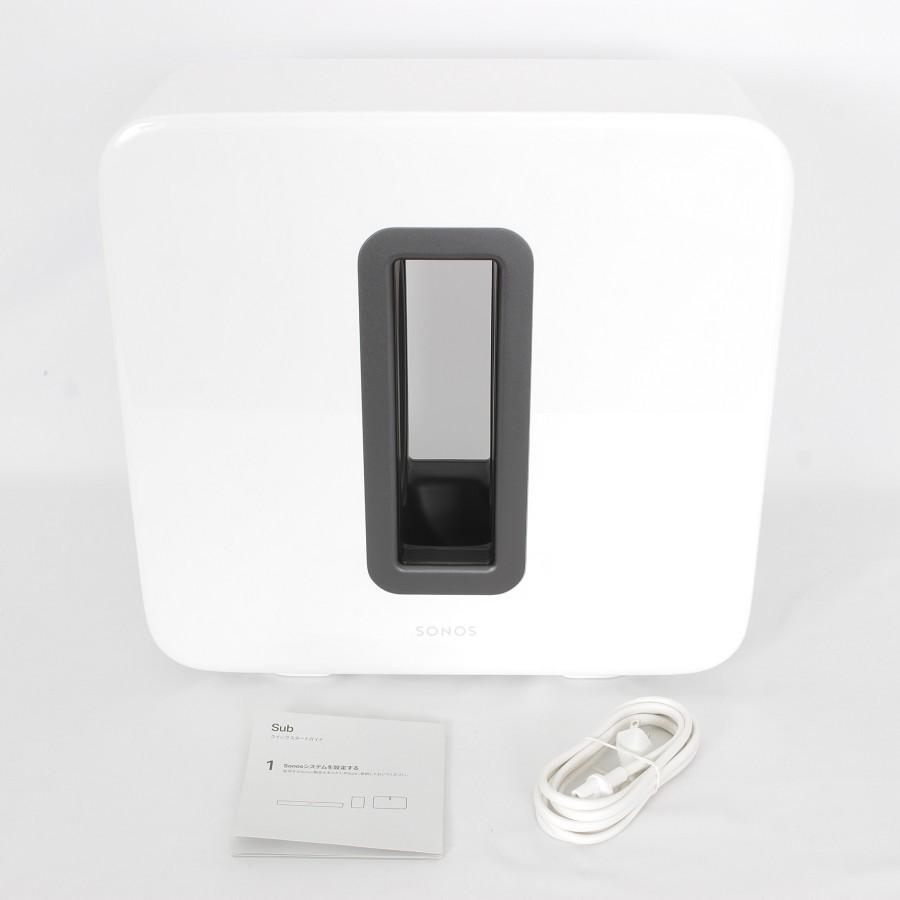 【美品】Sonos Sub Gen3 ワイヤレスサブウーファー SUBG3JP1 ホワイト AirPlay2対応 スピーカー ホームシアター ソノス 本体 | Sonos