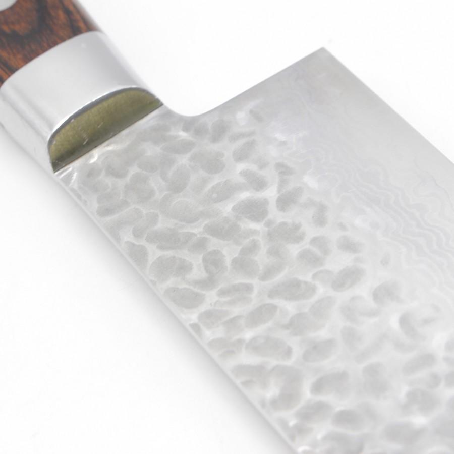 堺實光 ミルフィーユ 牛刀 槌目 割込 ダマスカス鋼 八寸 鍔付柄 刃渡り約240mm 洋包丁 |  | 07