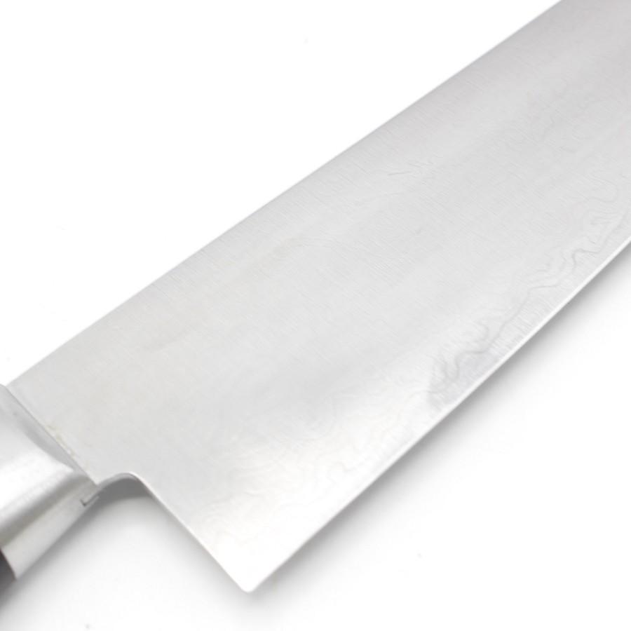 【美品】堺孝行 AUS10 45層ダマスカス鋼 牛刀 七寸 鍔付柄 刃渡り約210mm 洋包丁 Mirror |  | 03