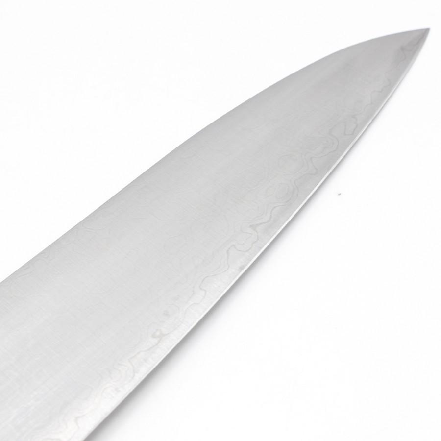 【美品】堺孝行 AUS10 45層ダマスカス鋼 牛刀 七寸 鍔付柄 刃渡り約210mm 洋包丁 Mirror |  | 04