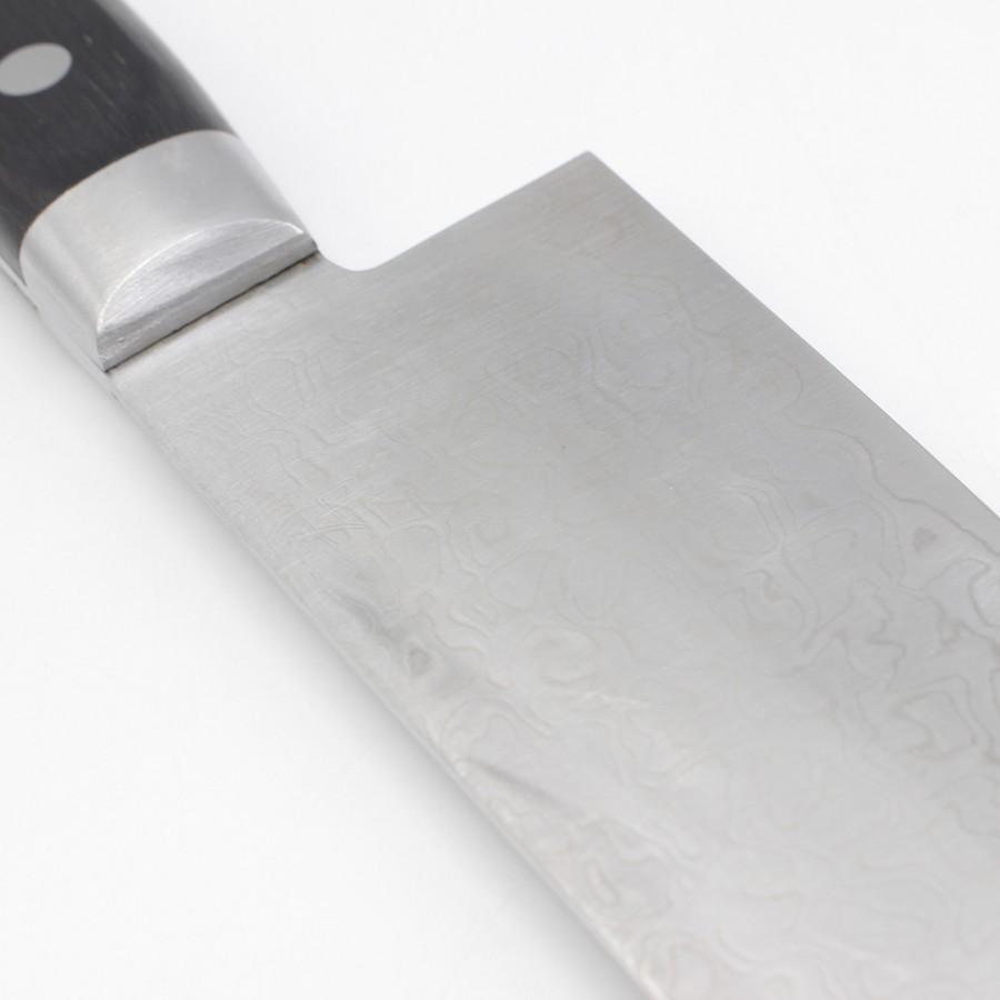 【美品】堺孝行 AUS10 45層ダマスカス鋼 牛刀 七寸 鍔付柄 刃渡り約210mm 洋包丁 Mirror |  | 07