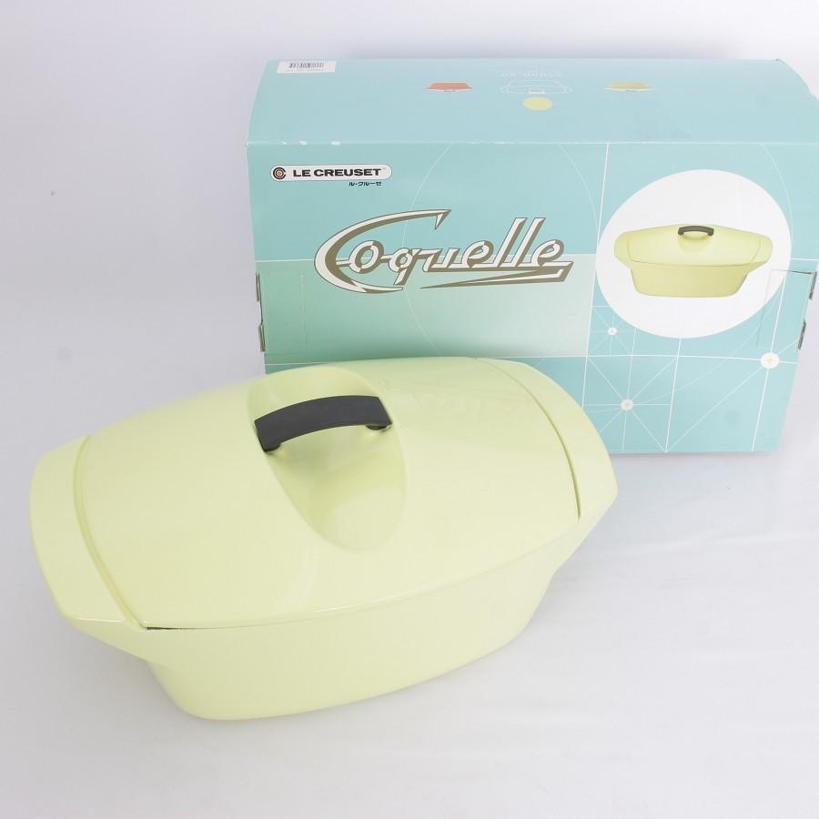 ル・クルーゼ コケル 復刻版 パステルイエロー 25060-28-79 28cm ホーロー 両手鍋 Coquelle 本体 | Le Creuset
