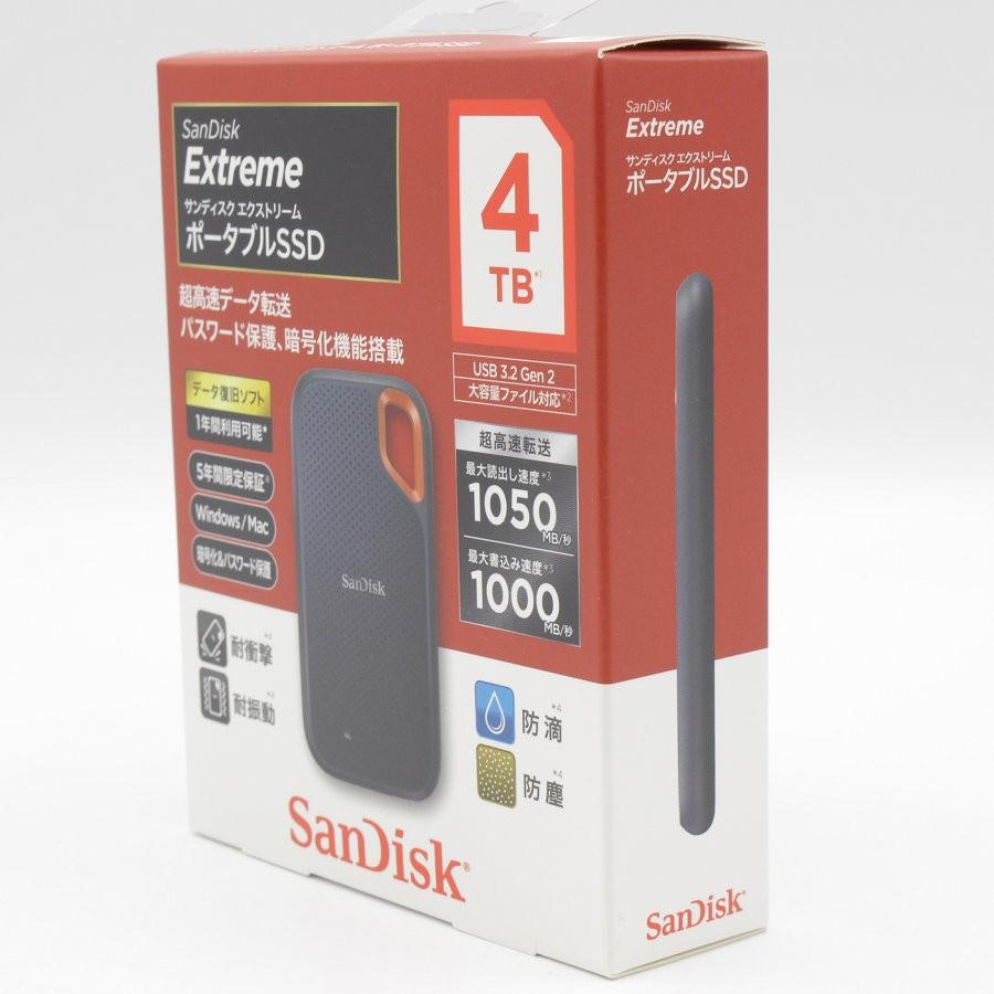 【新品/未開封】サンディスク エクストリーム ポータブルSSD V2 4TB SDSSDE61-4T00-J25 外付けSSD 本体 |  | 01