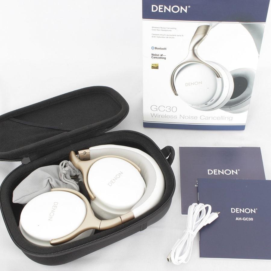 美品】DENON AH-GC30WTEM ヘッドホン ワイヤレス ノイズキャンセル 