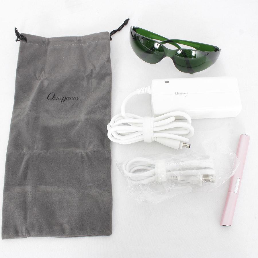 【美品】OPUS BEAUTY 03 家庭用脱毛器 KK010 ピュアホワイト×ローズゴールド オーパスビューティ ゼロスリー THRシステム 本体 |  | 07