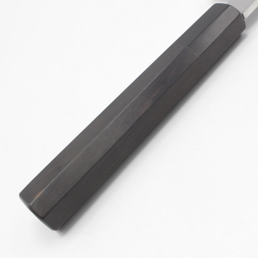 新品】子の日 榊 切付包丁 八寸 八角黒檀柄 鏡面 鞘付 刃渡り約240mm