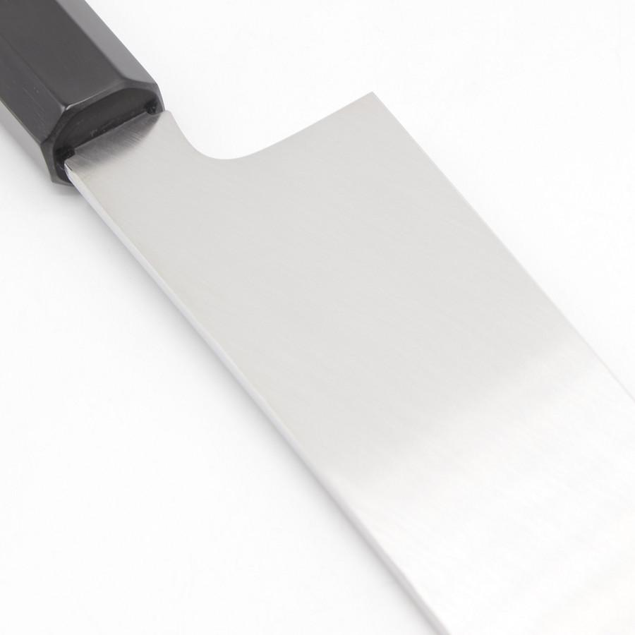 新品】子の日 榊 切付包丁 八寸 八角黒檀柄 鏡面 鞘付 刃渡り約240mm