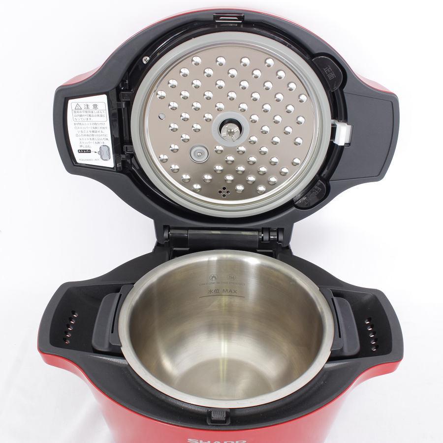 シャープ ヘルシオ ホットクック KN-HW16E-R 無水調理鍋 レッド系 圧力鍋 本体 | ヘルシオ | 02