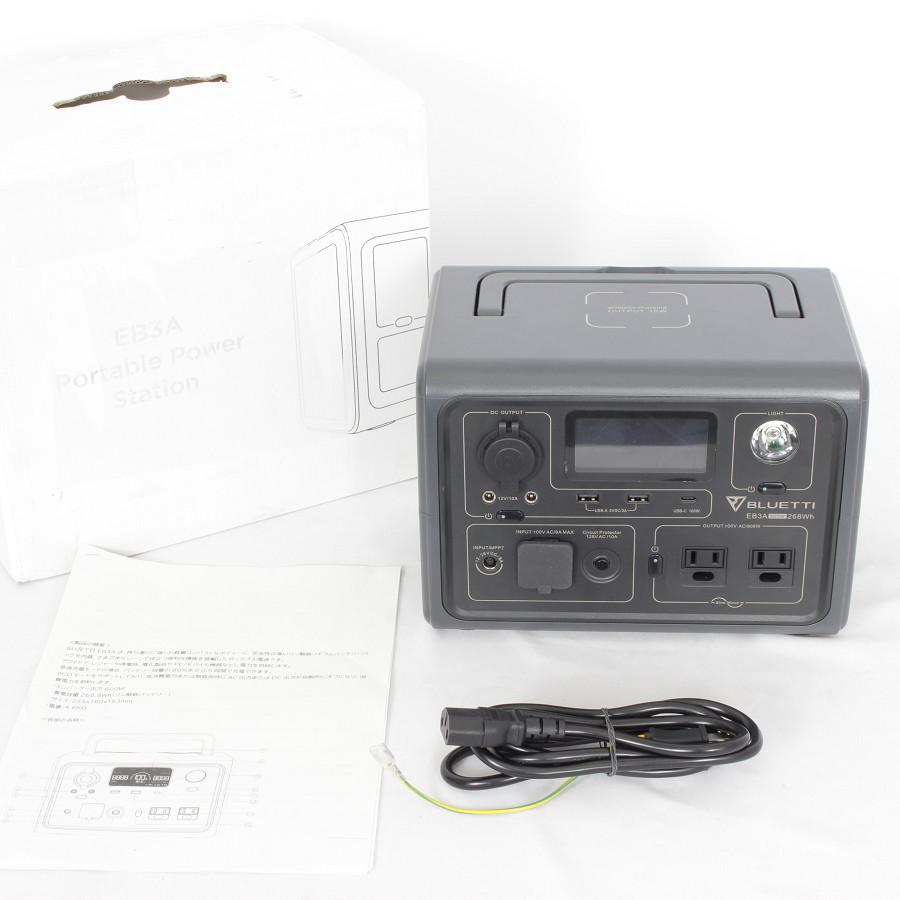 【美品】BLUETTI EB3A ポータブル電源 268.8Wh/600W 蓄電池 非常用電源 ブルーティ 本体 | BLUETTI