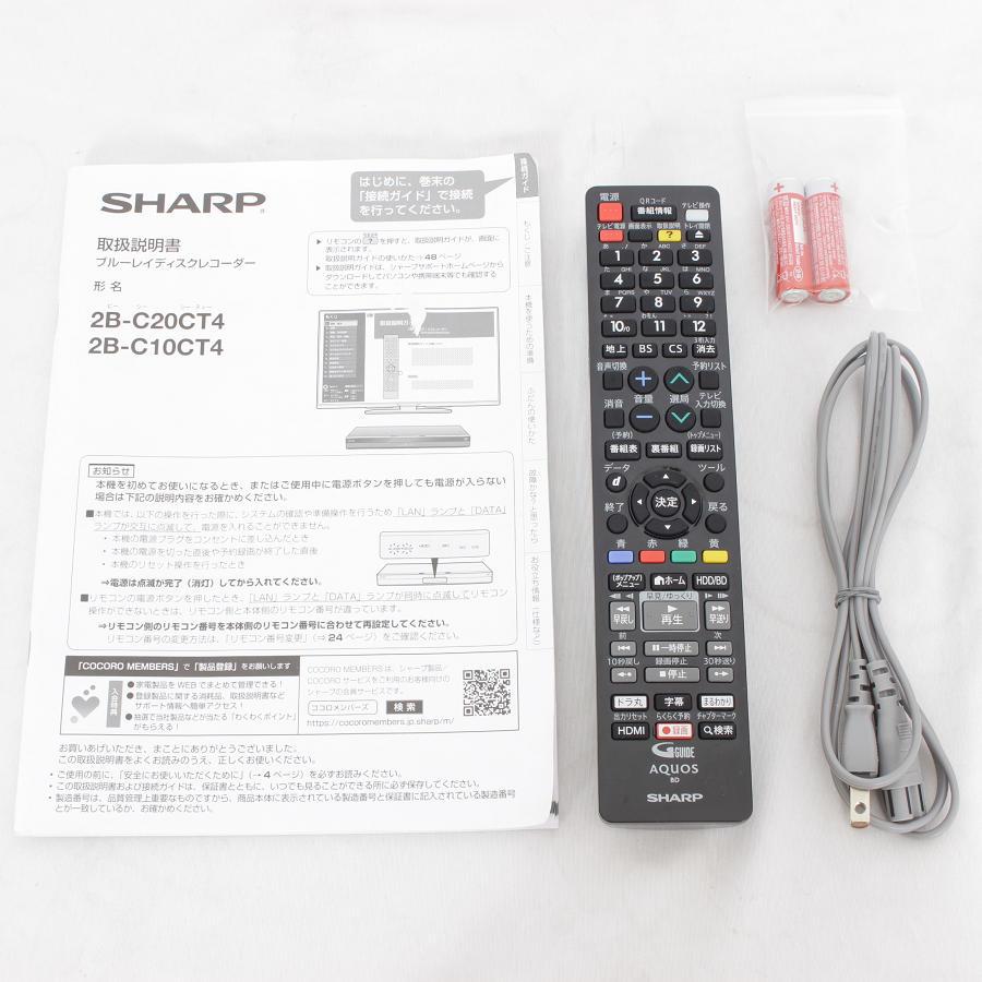 AQUOS 【美品】シャープ ブルーレイレコーダー 2B-C10CT4 1TB 3番組
