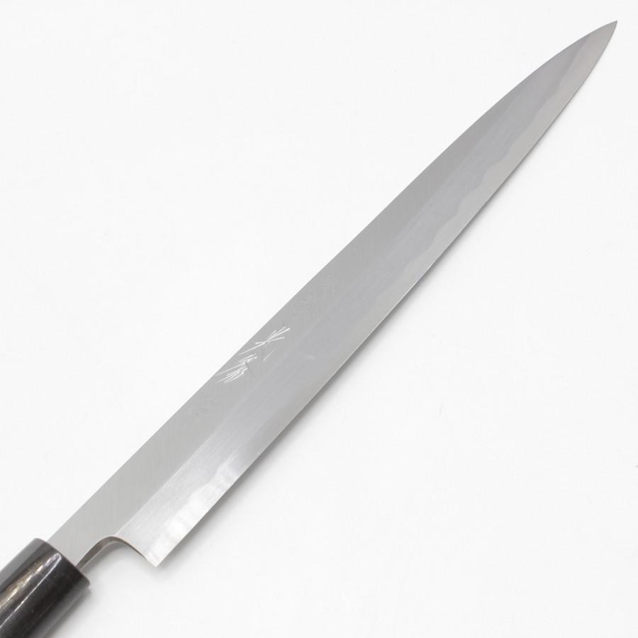 美品】堺一文字光秀 柳包丁 八寸 栗型柄 刃渡り約240mm 和包丁