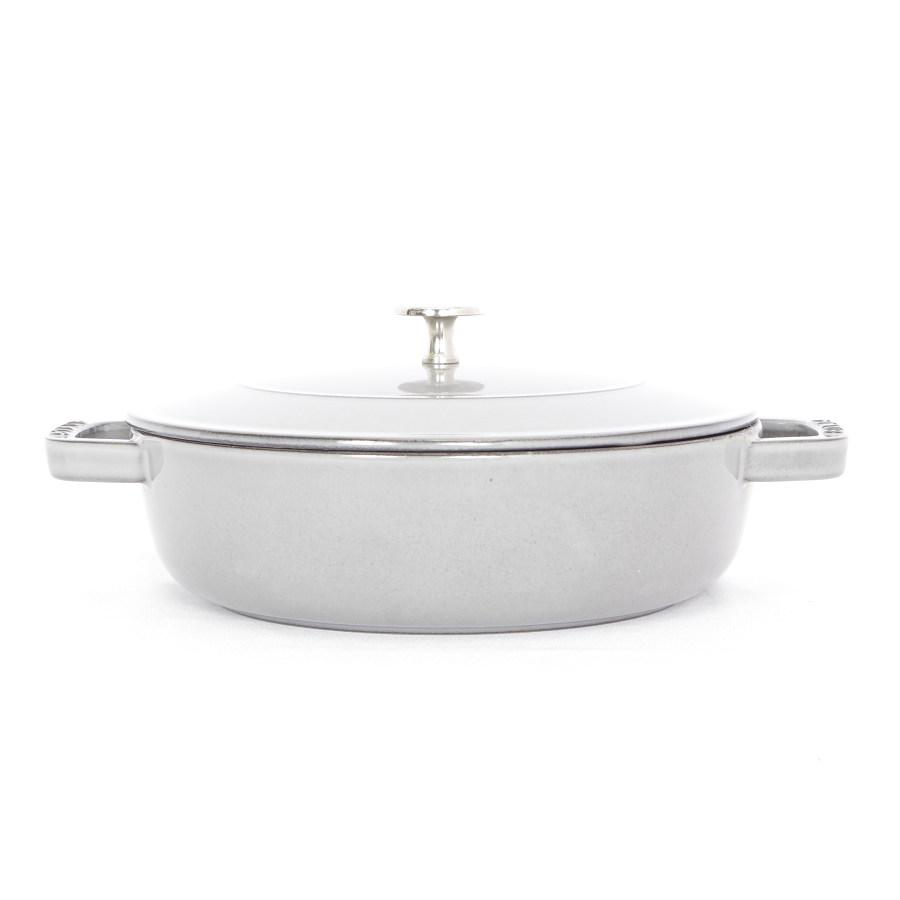 【美品】ストウブ ブレイザーソテーパン 24cm グレー 40511-471 ホーロー 両手鍋 本体 | Staub | 02