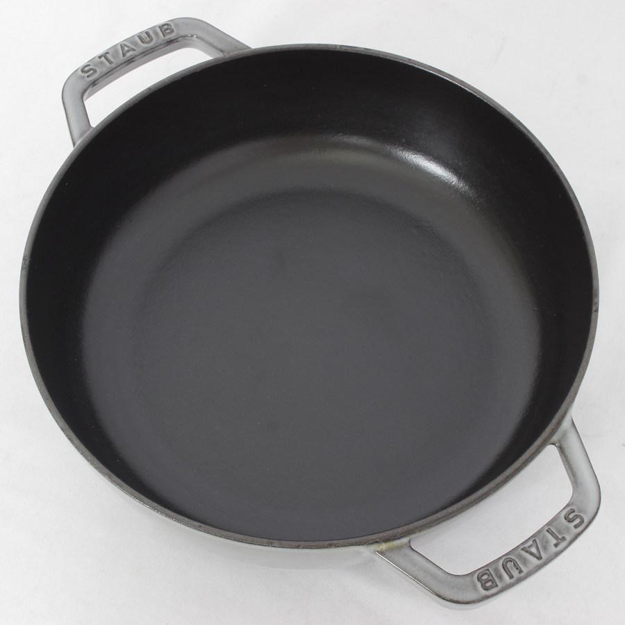 【美品】ストウブ ブレイザーソテーパン 24cm グレー 40511-471 ホーロー 両手鍋 本体 | Staub | 03