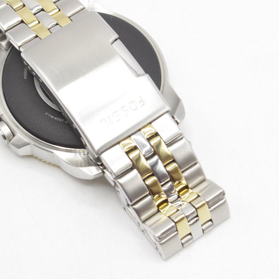 FOSSIL デジタル腕時計 ゴールド/シルバー　充電台付き FOSSIL（フォッシル） 【美品】FOSSIL GEN 5E SMARTWATCH FTW4051