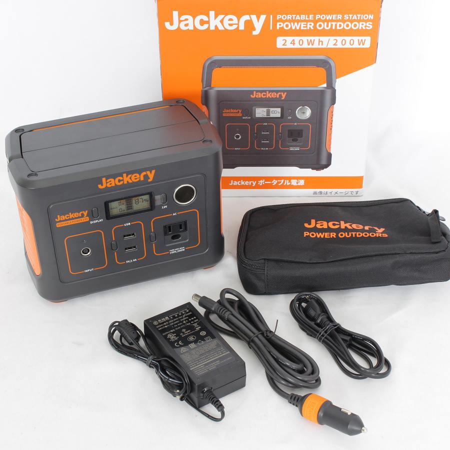 【美品】Jackery 240 ポータブル電源 PTB021 大容量 67200mAh/240Wh 蓄電池 非常用電源 ジャクリ 本体