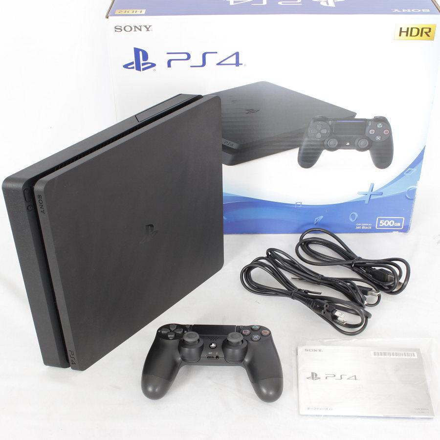 美品】SONY Playstation4 CUH-2200AB01 ジェット・ブラック 500GB 