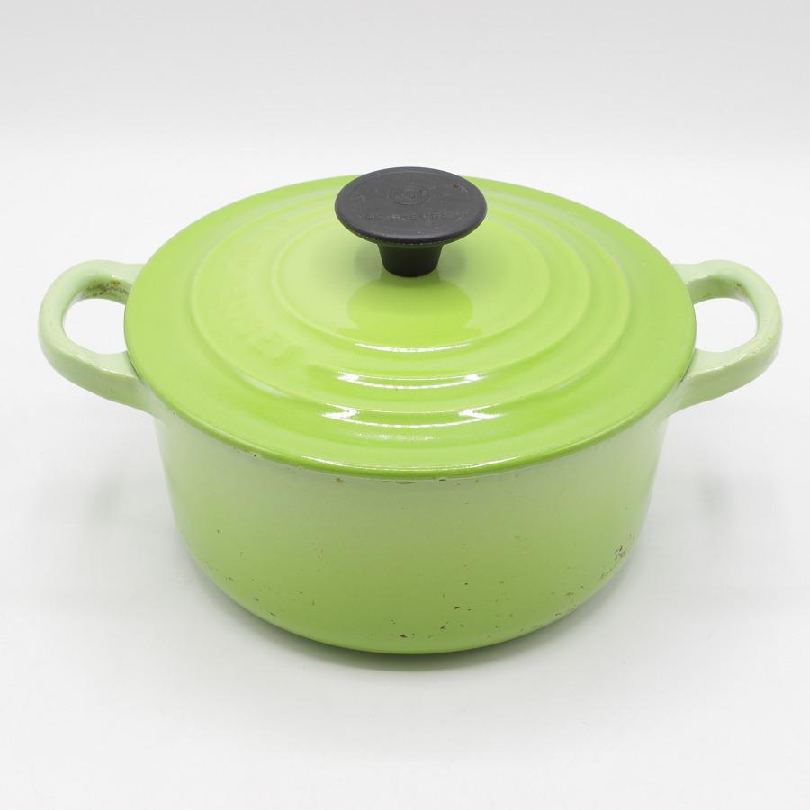 Le Creuset 鋳鉄製 両手鍋 グリーン 約22cm LE CREUSET ココットロンド レーシンググリーン 両手鍋 22cm