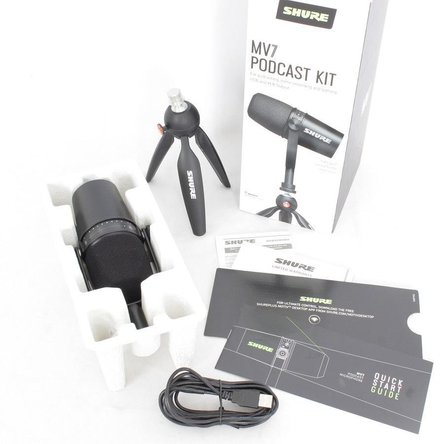 SHURE MV7 美品 MOTIV 【美品】SHURE MV7-K-BNDL-J ブラック ポットキャスト