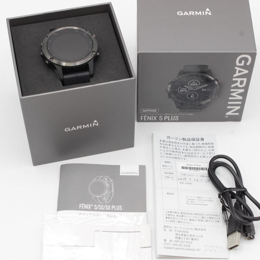 GARMIN 【美品】GARMIN fenix 5 Plus Sapphire Black 010-01988-78 