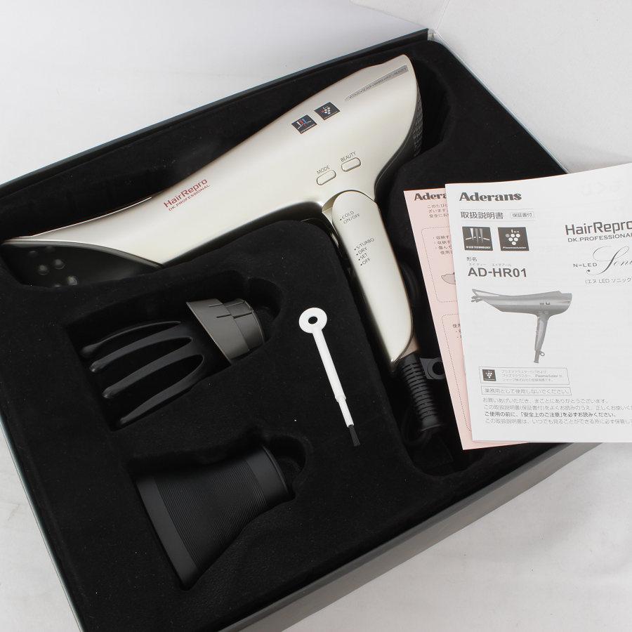 【美品】アデランス ヘアリプロ AD-HR01 N-LED Sonic ヘアドライヤー シャンパンゴールド プラズマクラスター | アデランス