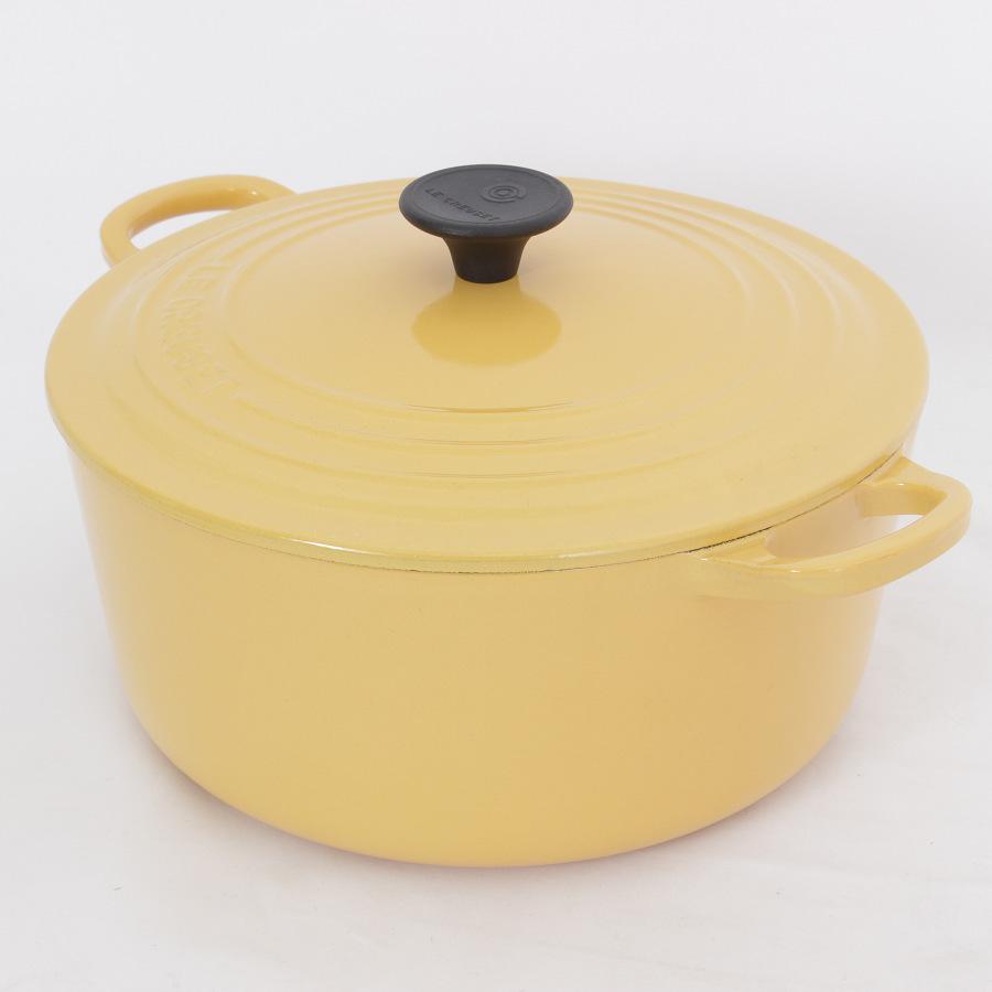 ココット・ロンド 【美品】ル・クルーゼ 22cm 2501-22-04 サフラン