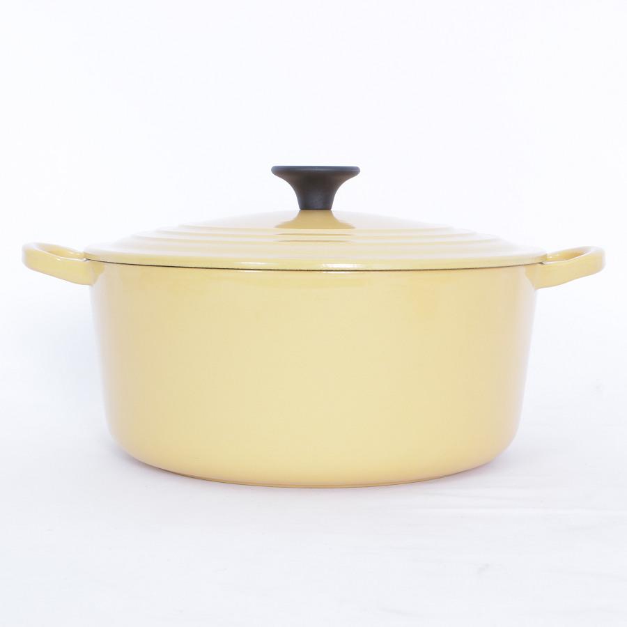 ココット・ロンド 【美品】ル・クルーゼ 22cm 2501-22-04 サフラン