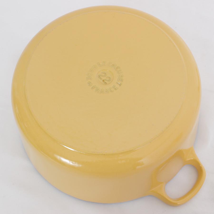 ココット・ロンド 【美品】ル・クルーゼ 22cm 2501-22-04 サフラン
