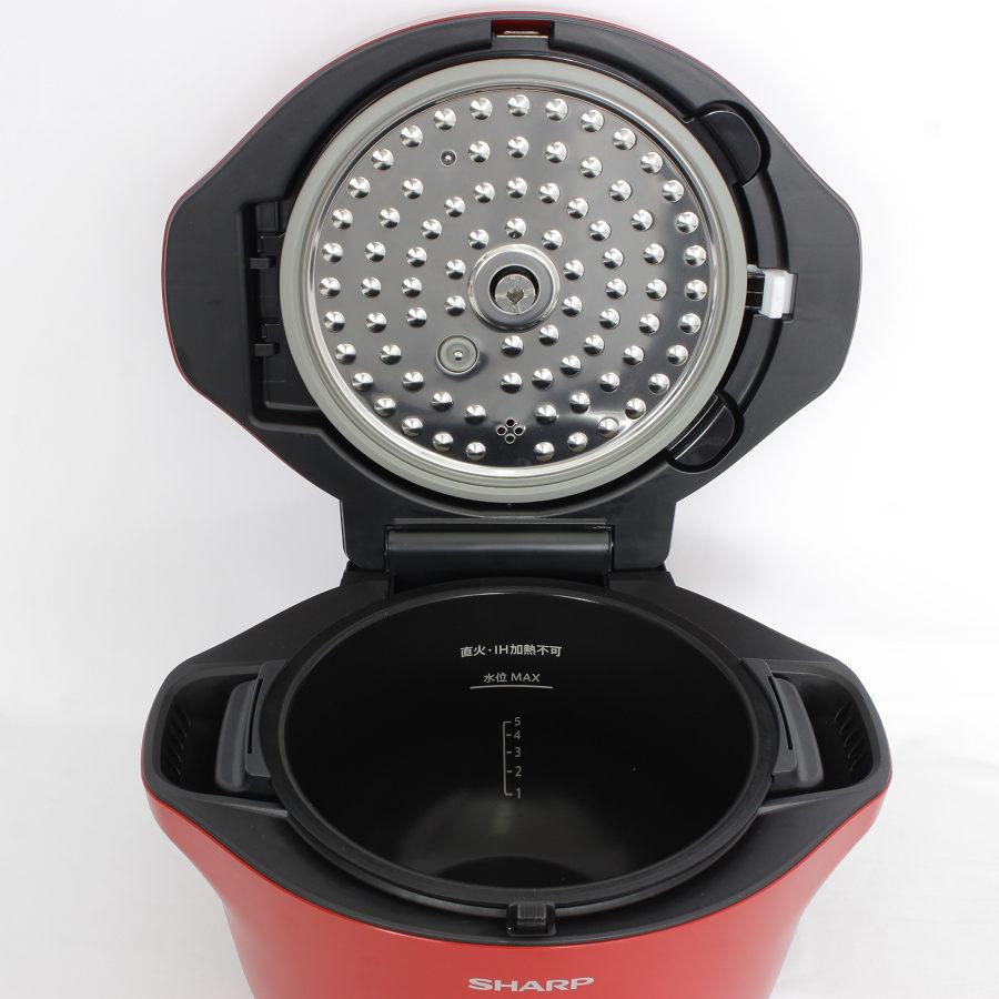 ヘルシオ 【美品】シャープ ホットクック KN-HW24G-R レッド系