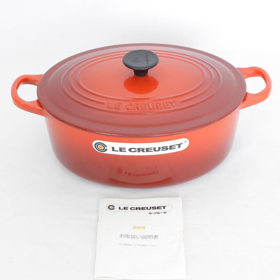 ルクルーゼココットオーバル25cm チェリーレッド両手鍋鍋