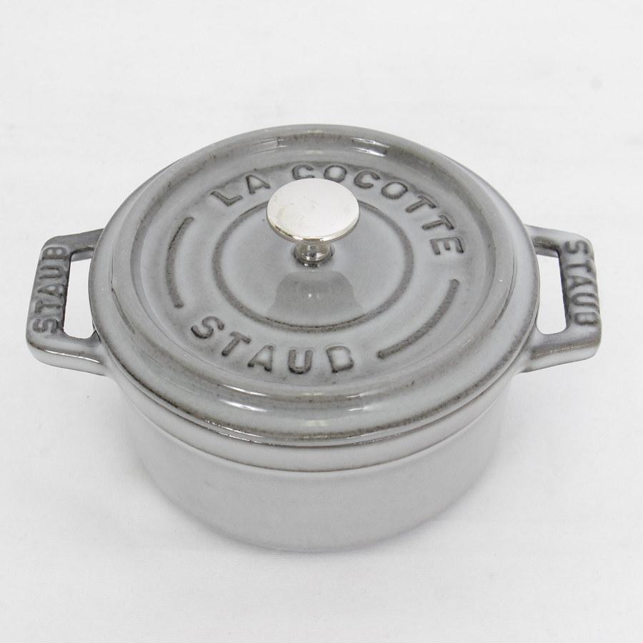 ストウブ ピコ・ココット ラウンド 10cm グレー 40500-106 ホーロー 両手鍋 IH対応 Staub | ピコ・ココット