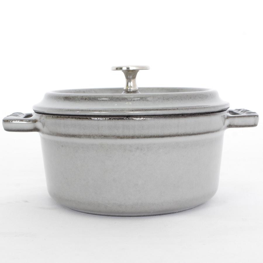 ストウブ ピコ・ココット ラウンド 10cm グレー 40500-106 ホーロー 両手鍋 IH対応 Staub | ピコ・ココット | 02